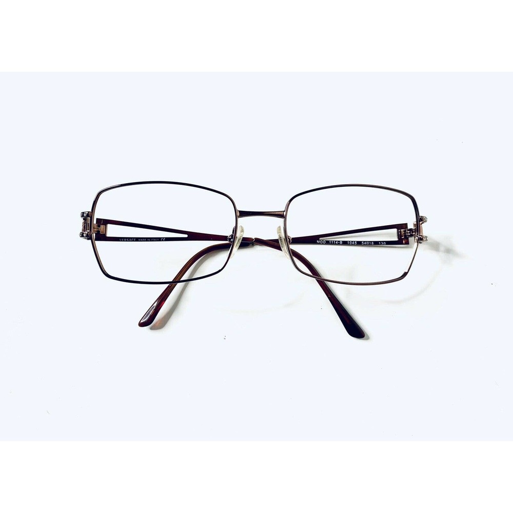 Versace Copper Metal Rectangular Glasses - image 5